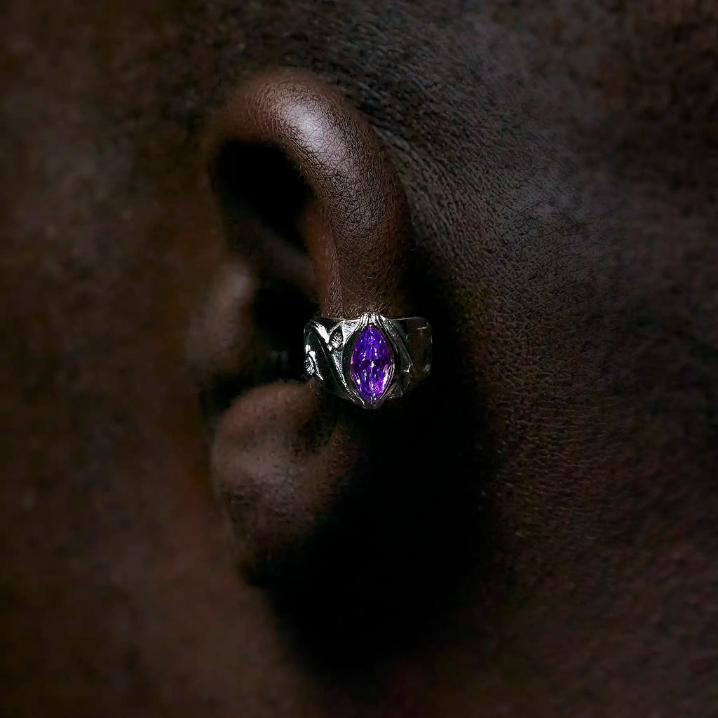 BIRTHSTONE EAR CUFF