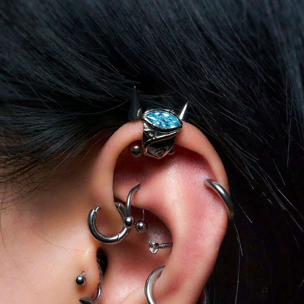 BIRTHSTONE EAR CUFF