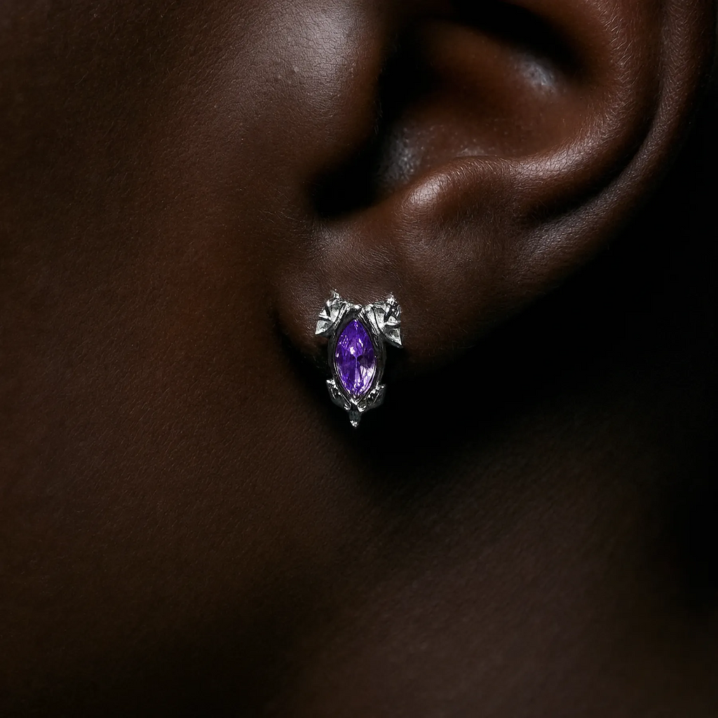 BIRTHSTONE STUD EARRING