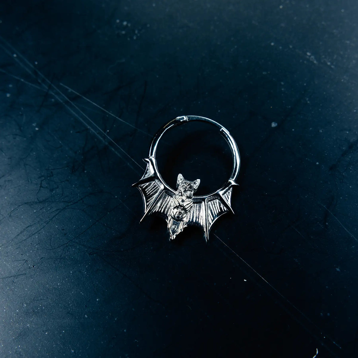 BAT HOOP EARRING