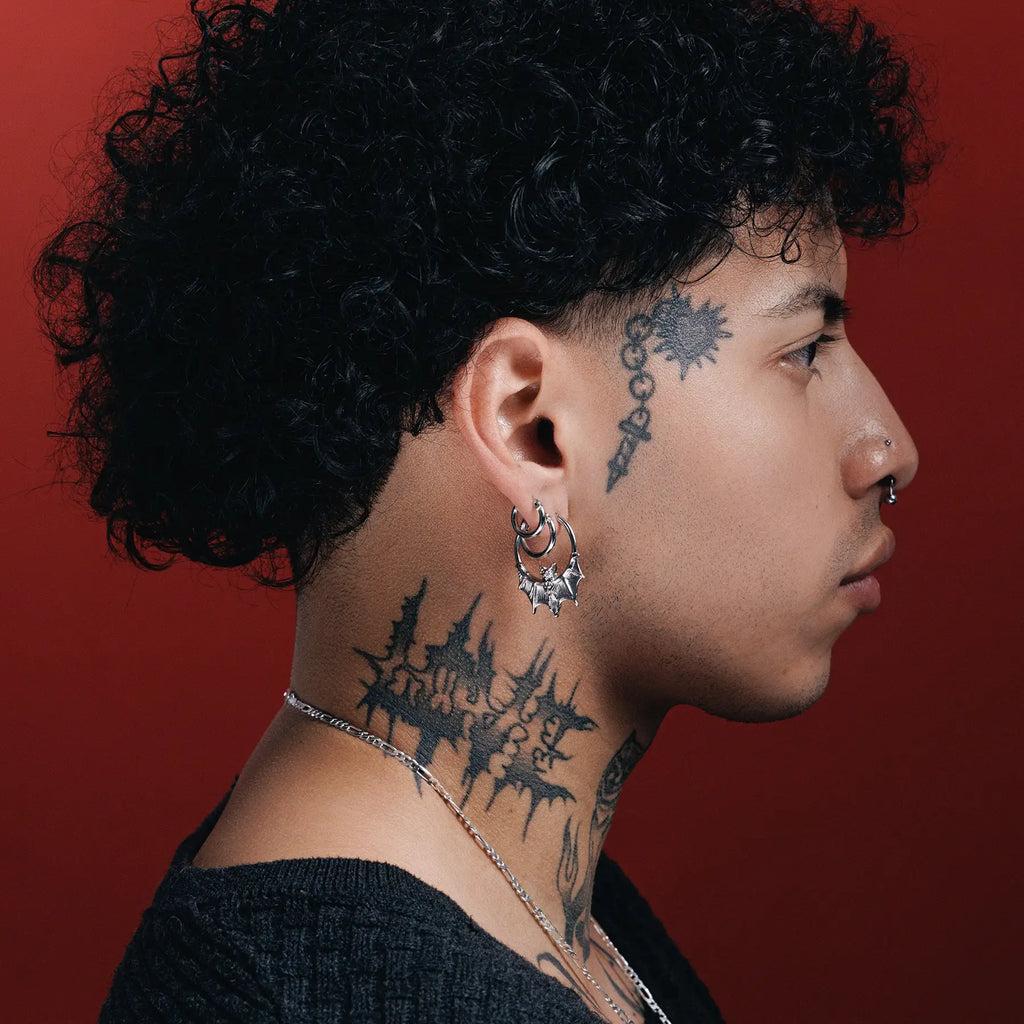 BAT HOOP EARRING