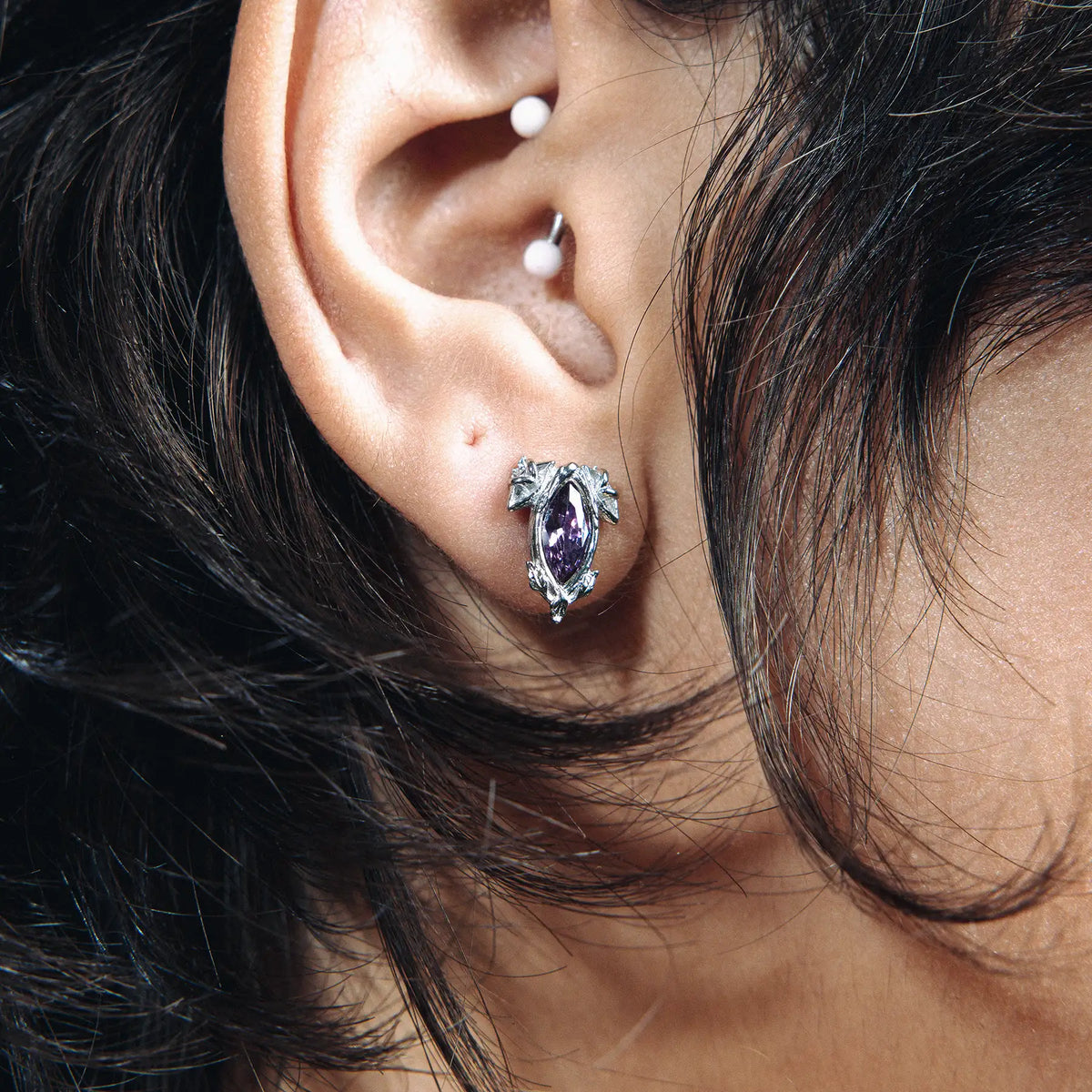 BIRTHSTONE STUD EARRING
