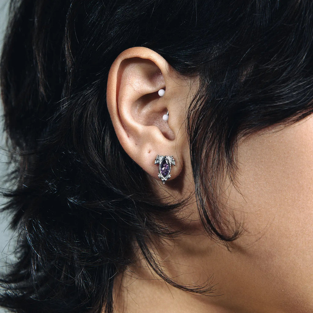 BIRTHSTONE STUD EARRING