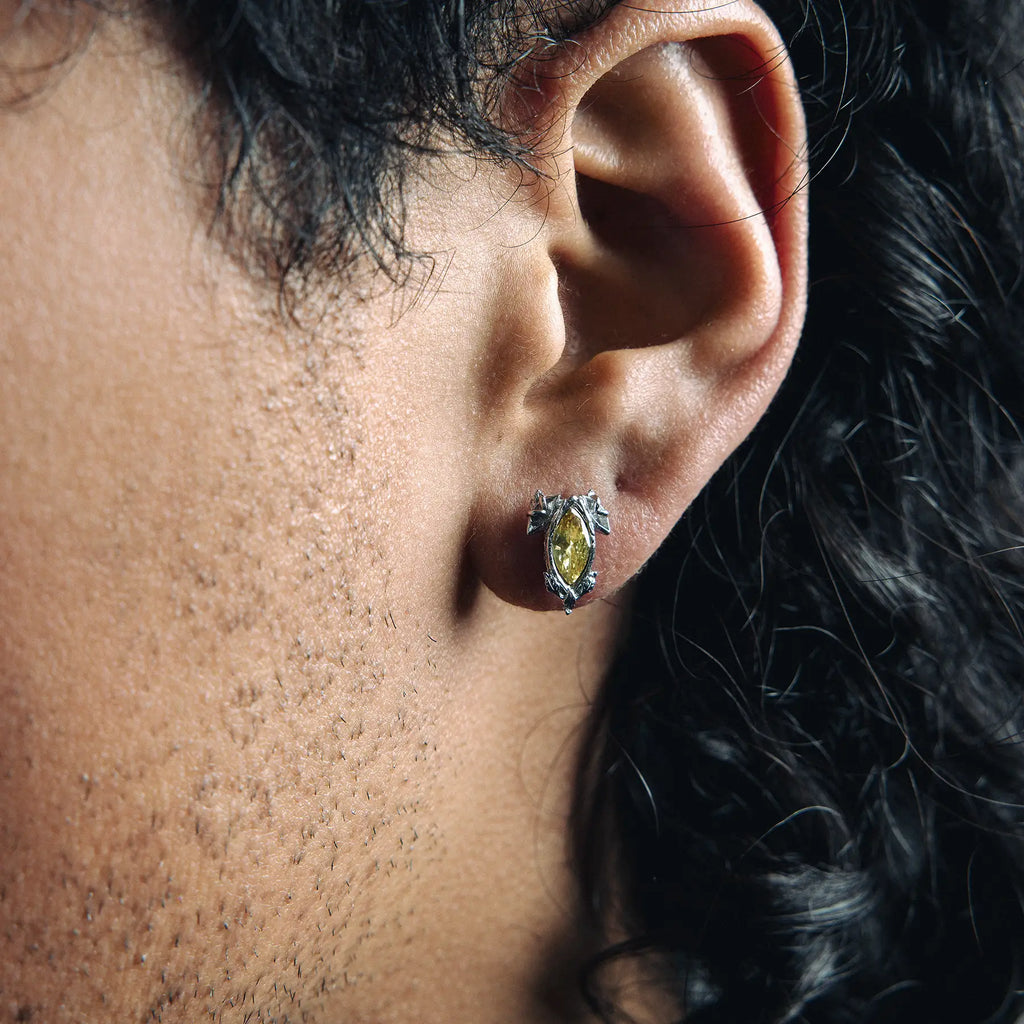 BIRTHSTONE STUD EARRING