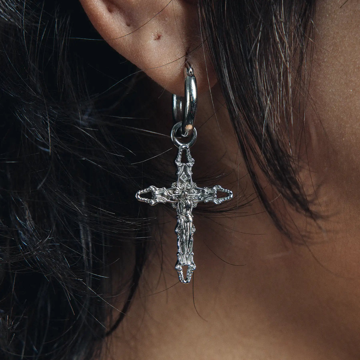 CRUCIFIX CROSS EARRING