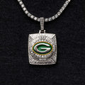 Green Bay Packers Championship Pendant - White Gold