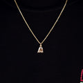 Solid Gold Micro Ghost Pendant-VS Diamonds