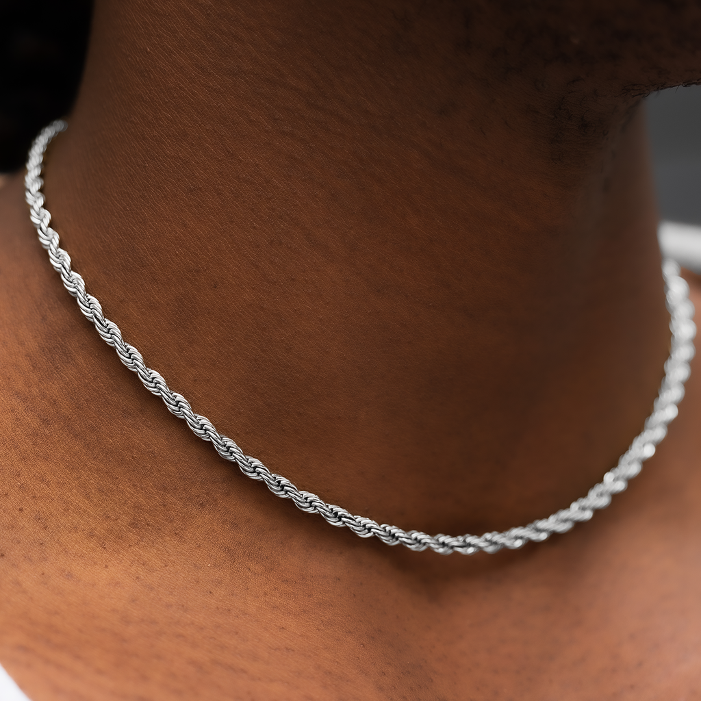 GLD Rope Chain in White Gold - 4mm