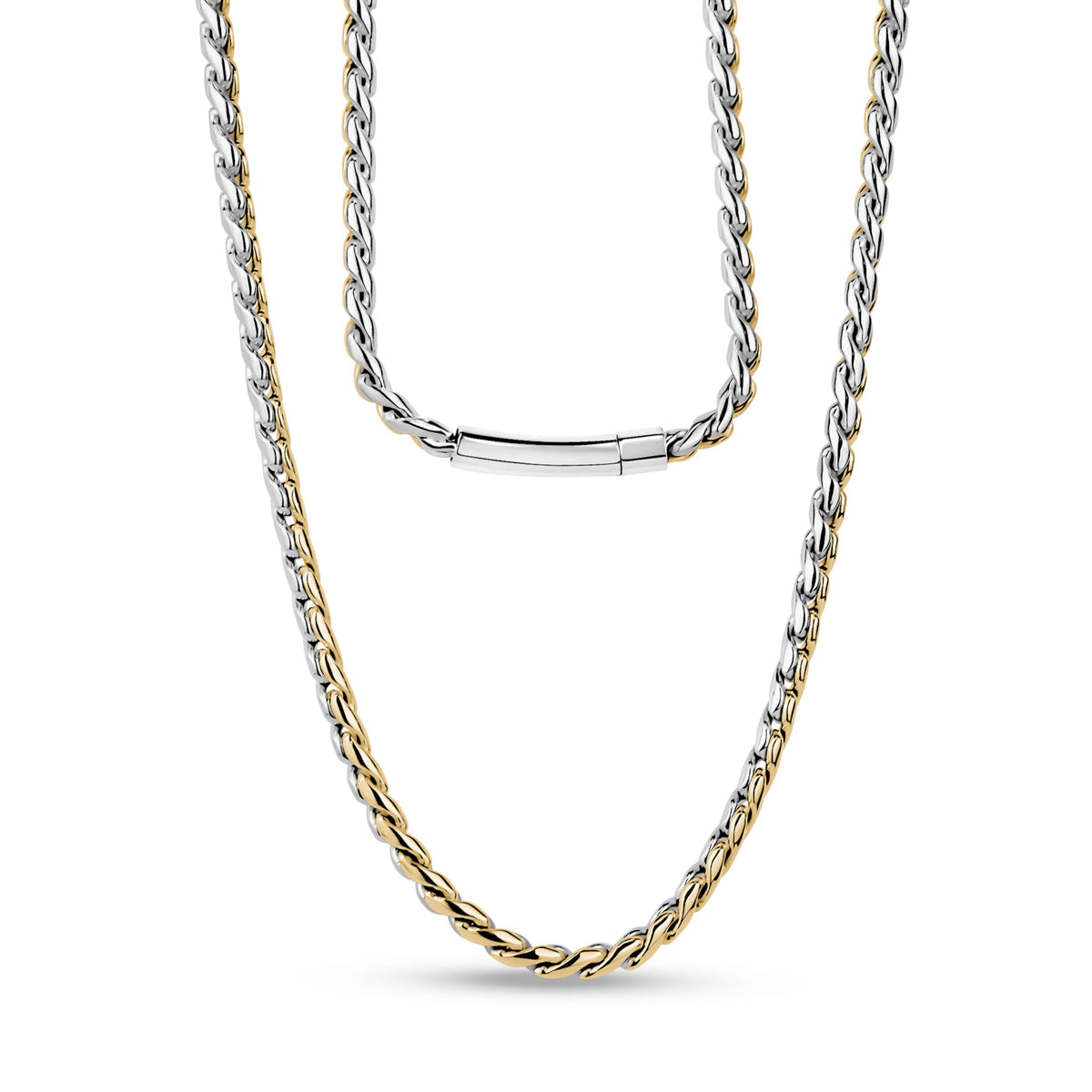 Two Tone Interlocking Link Chain