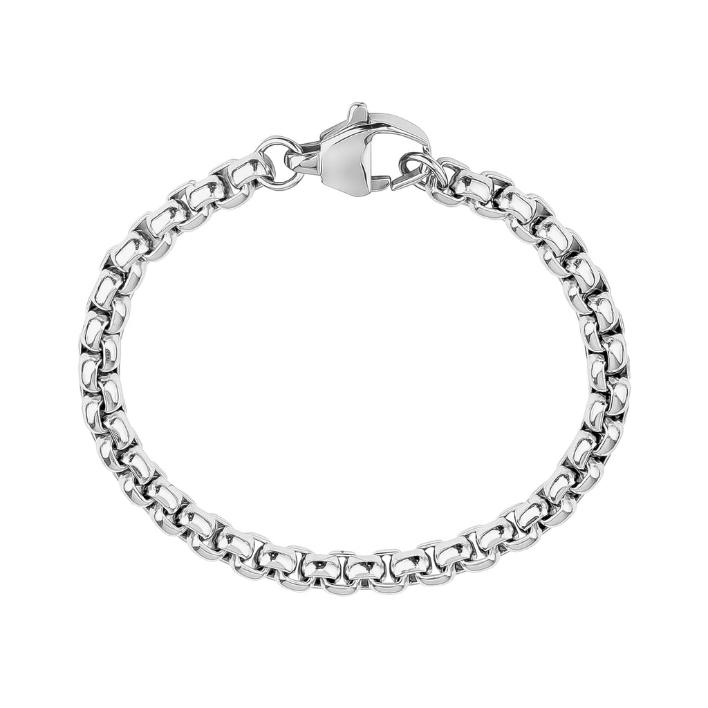 6mm Round Box Link Bracelet