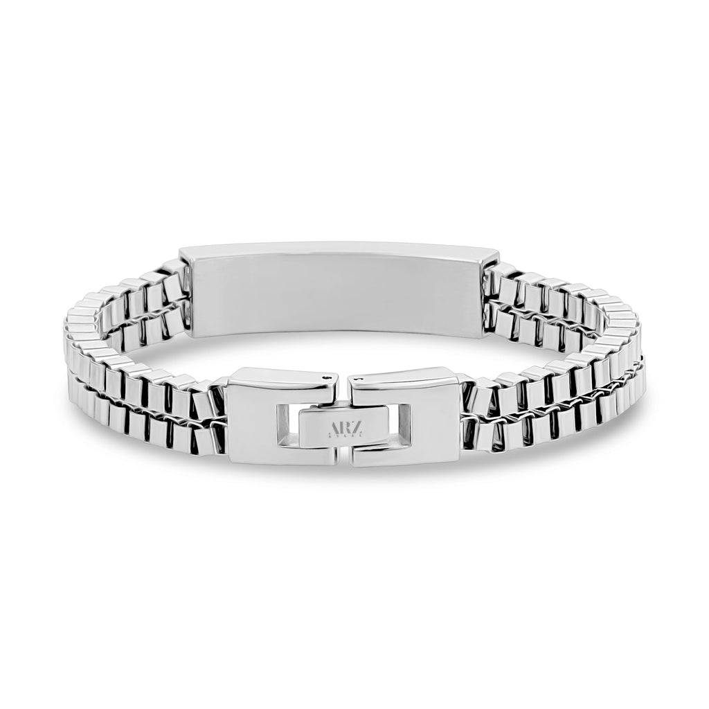 Double Row Box Link ID Bracelet