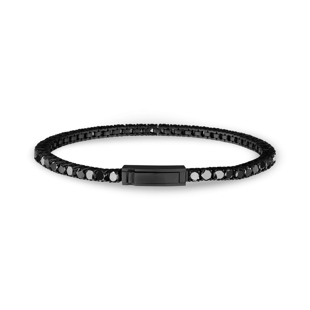 Black Stone Tennis Bracelet | 3mm