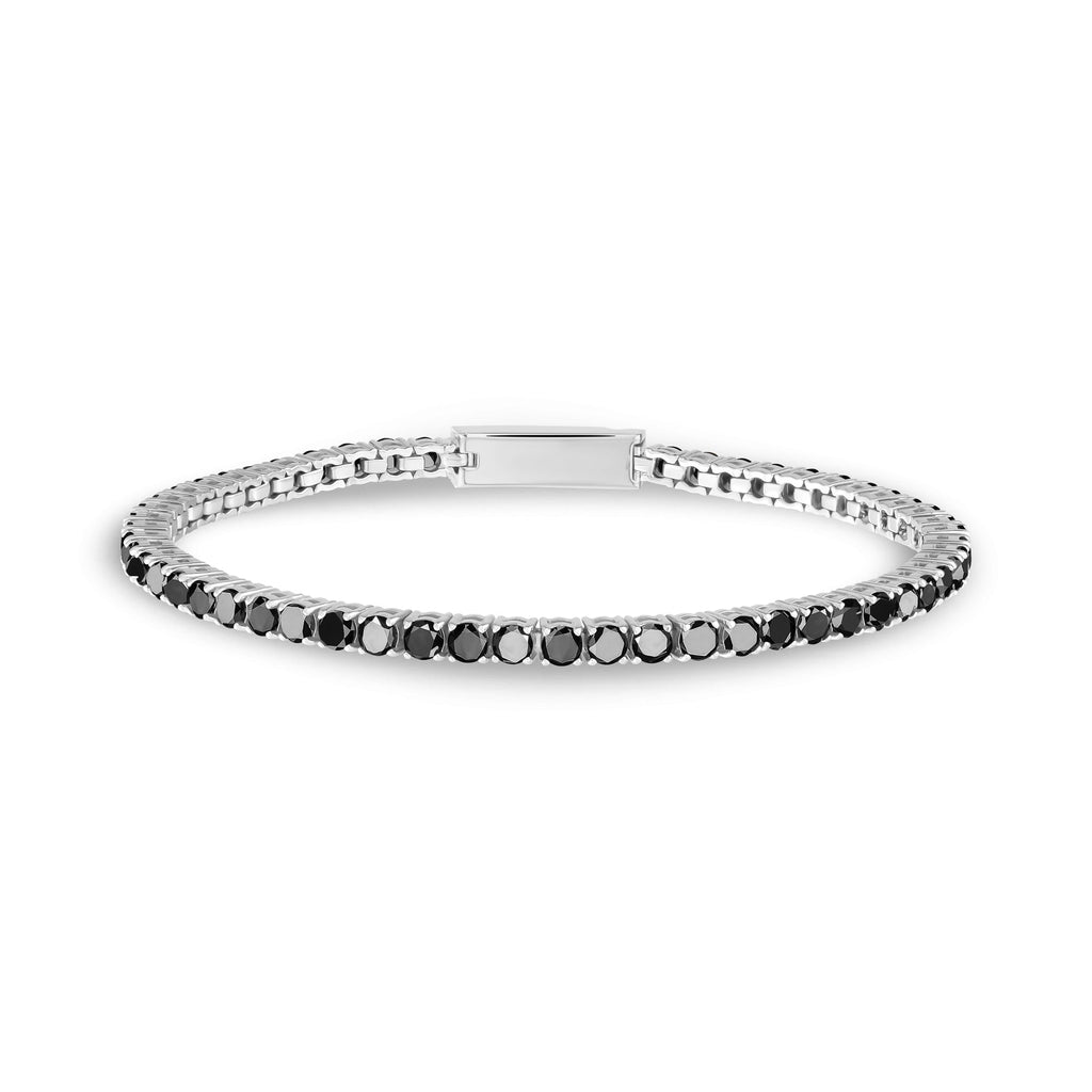 Black Stone Tennis Bracelet | 3mm