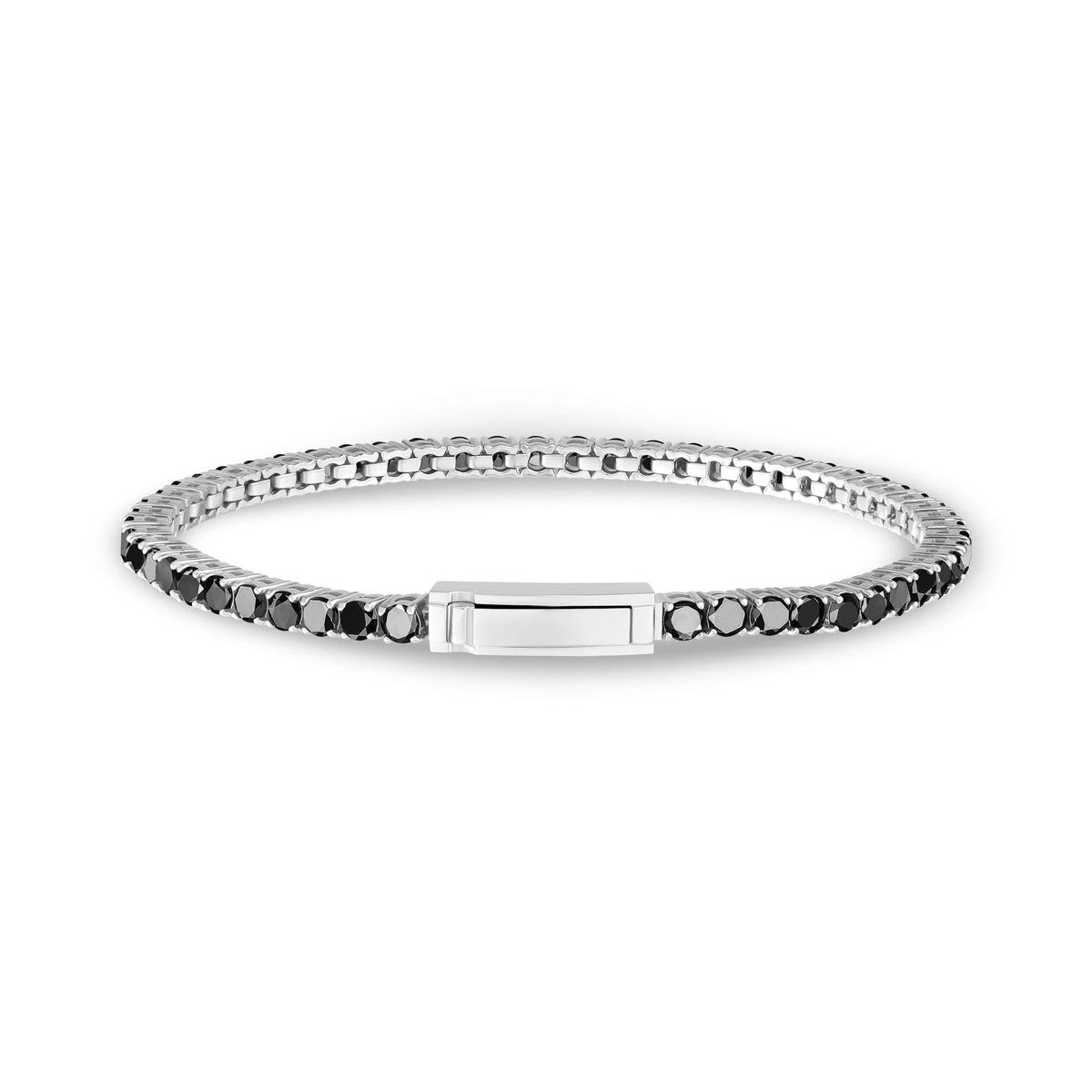 Black Stone Tennis Bracelet | 3mm