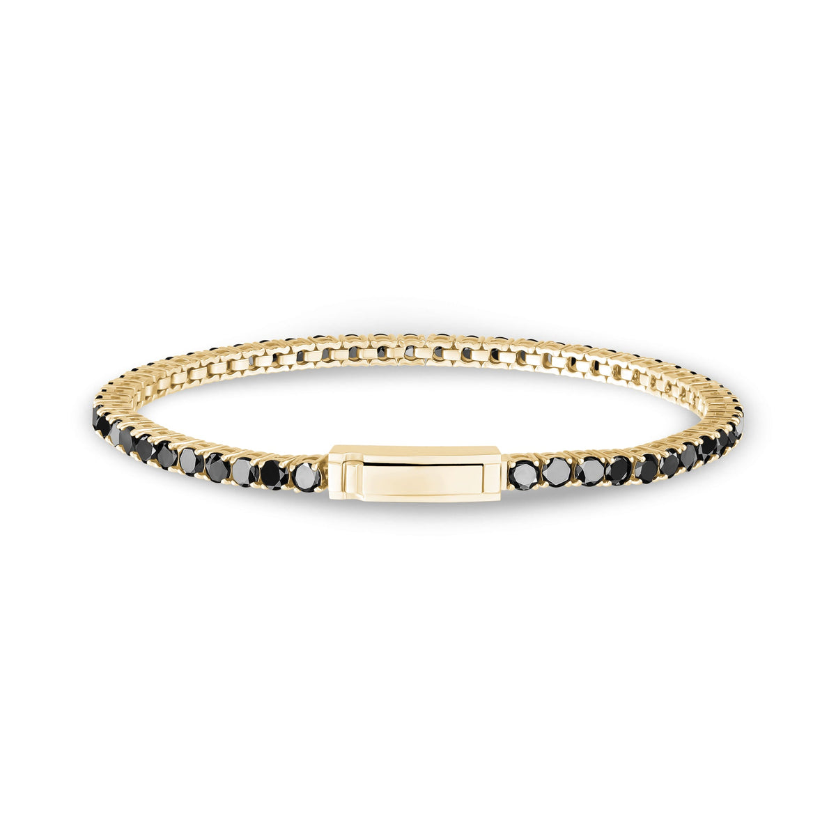 Black Stone Tennis Bracelet | 3mm