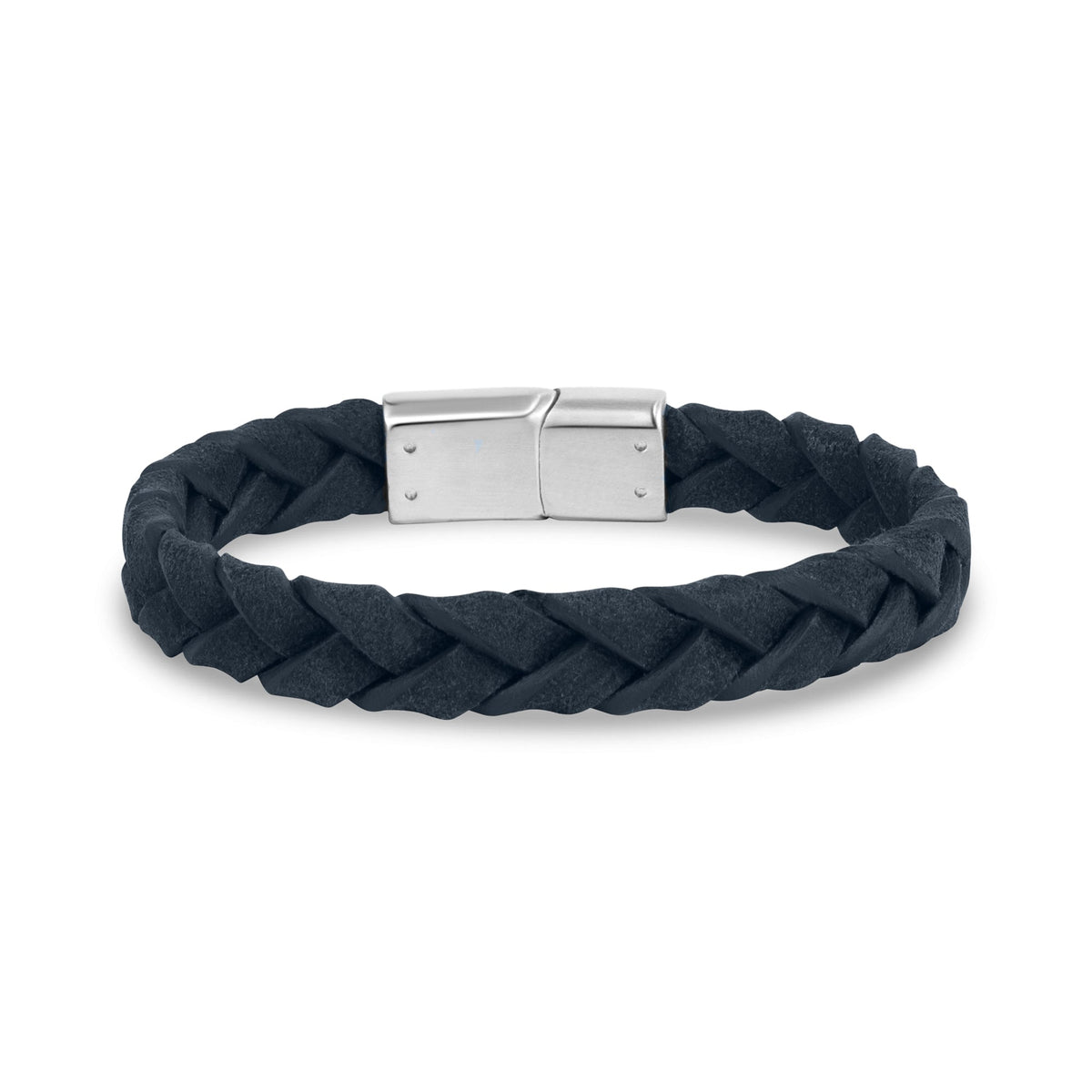 Ship Grey Leather Bracelet | 10MM
