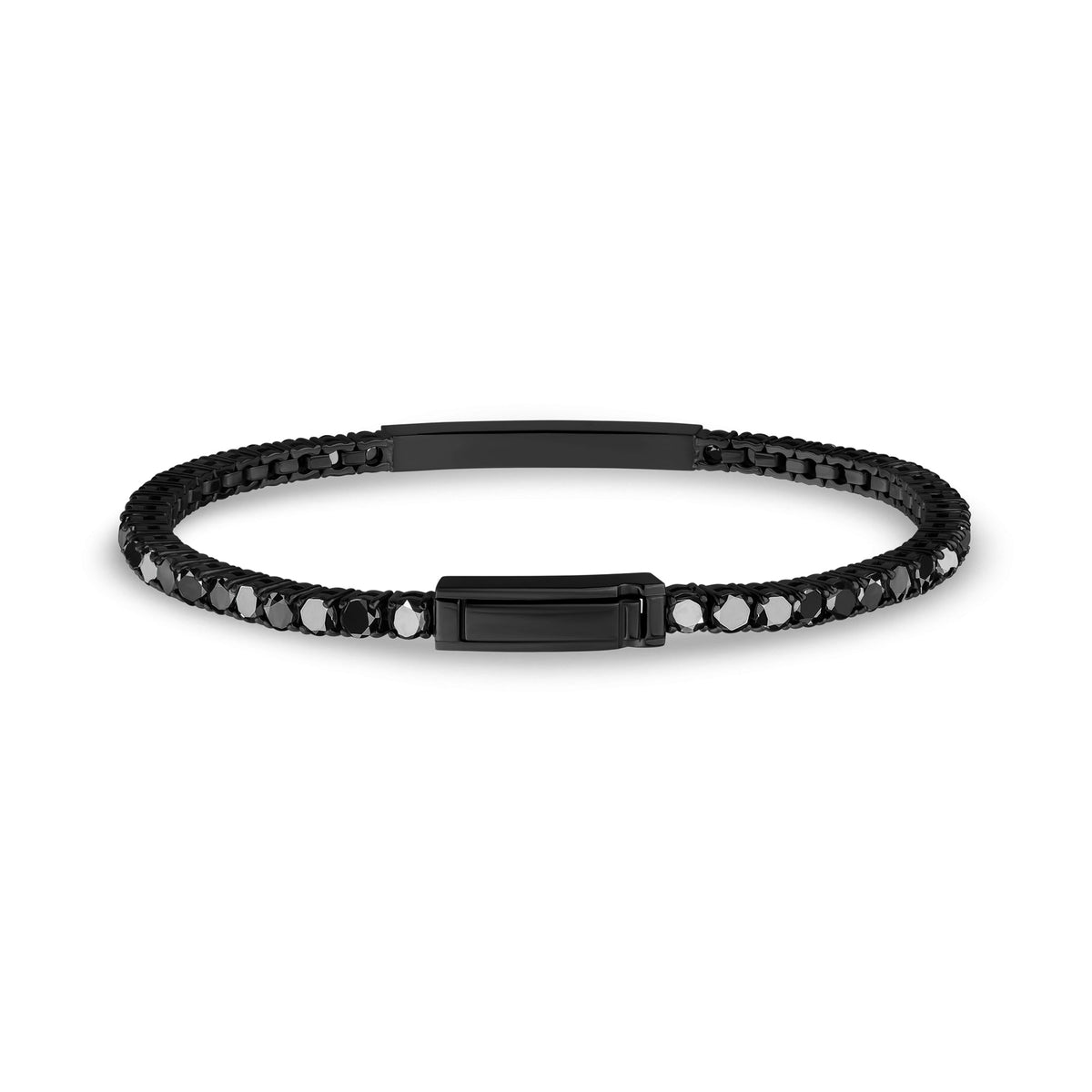 Black Stone ID Tennis Bracelet | 3mm