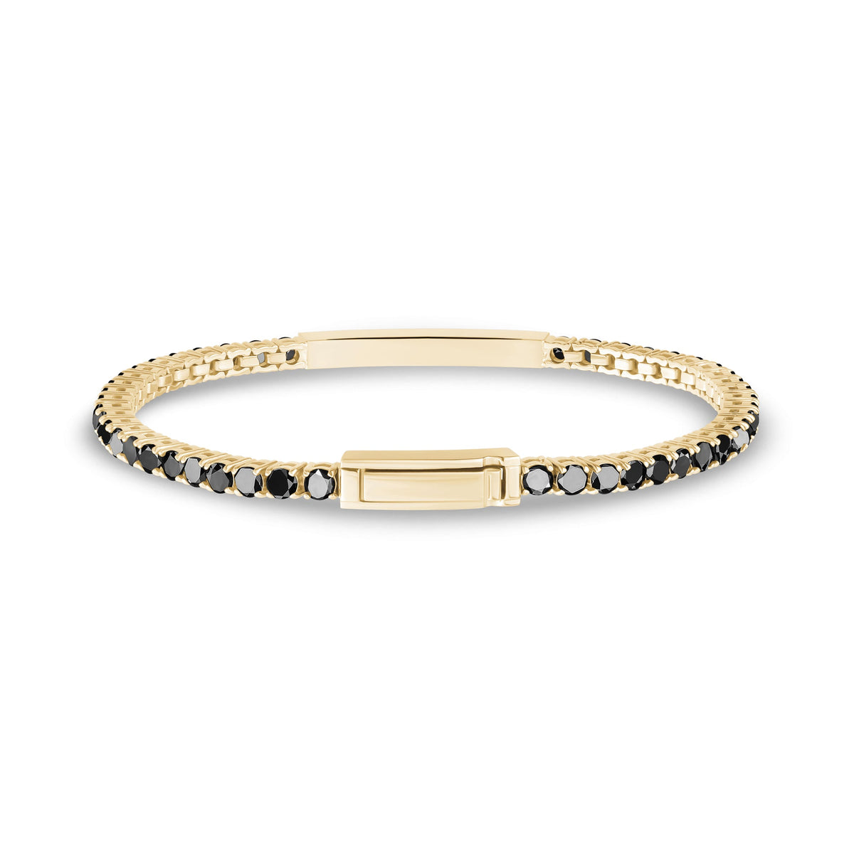 Black Stone ID Tennis Bracelet | 3mm
