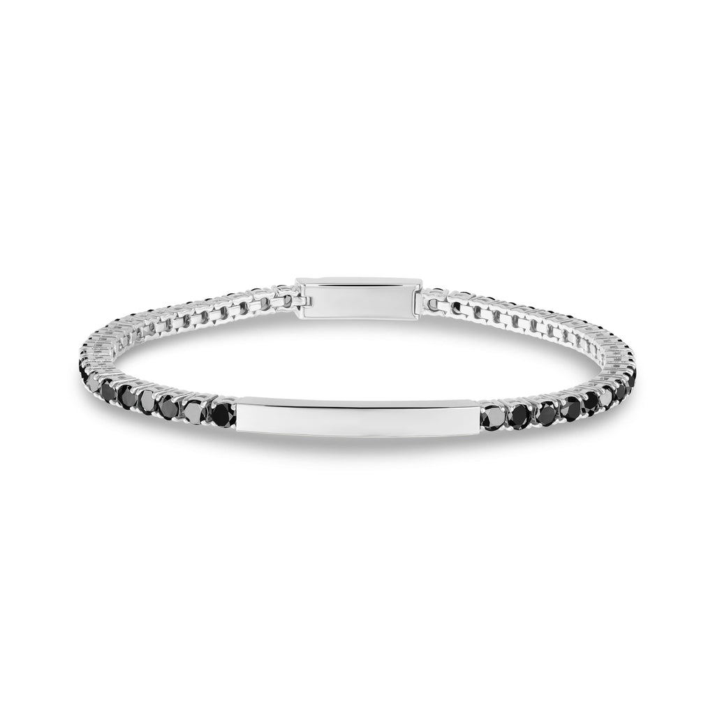 Black Stone ID Tennis Bracelet | 3mm