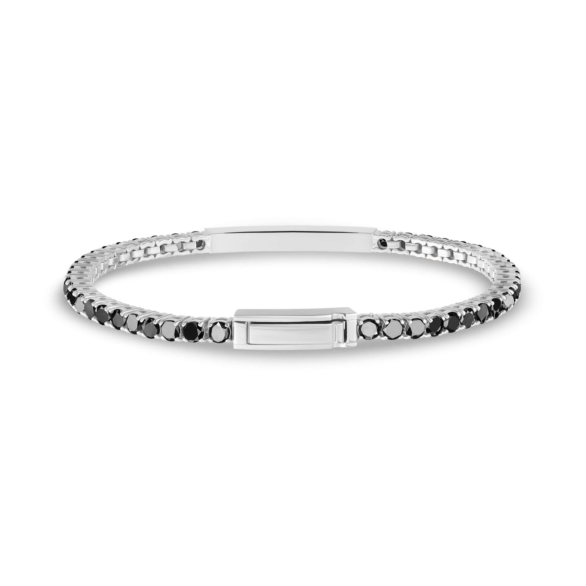 Black Stone ID Tennis Bracelet | 3mm