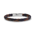 Black & Brown Leather Bracelet | 6MM
