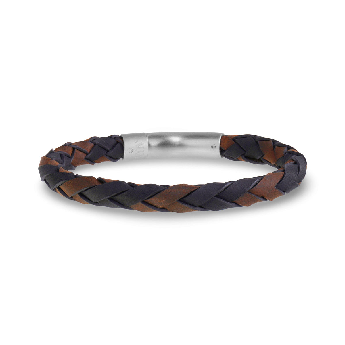 Black & Brown Leather Bracelet | 6MM