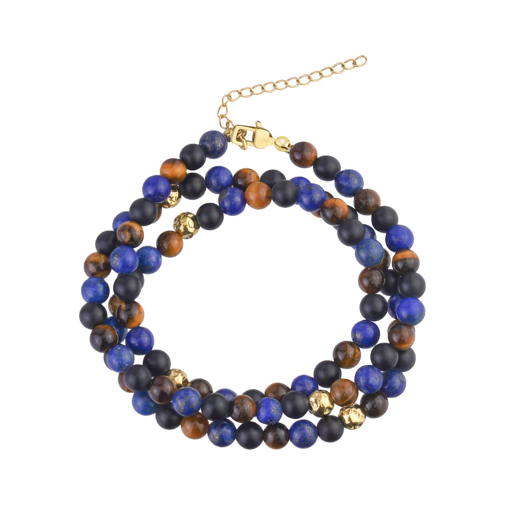 Triple Row Gemstone Bracelet