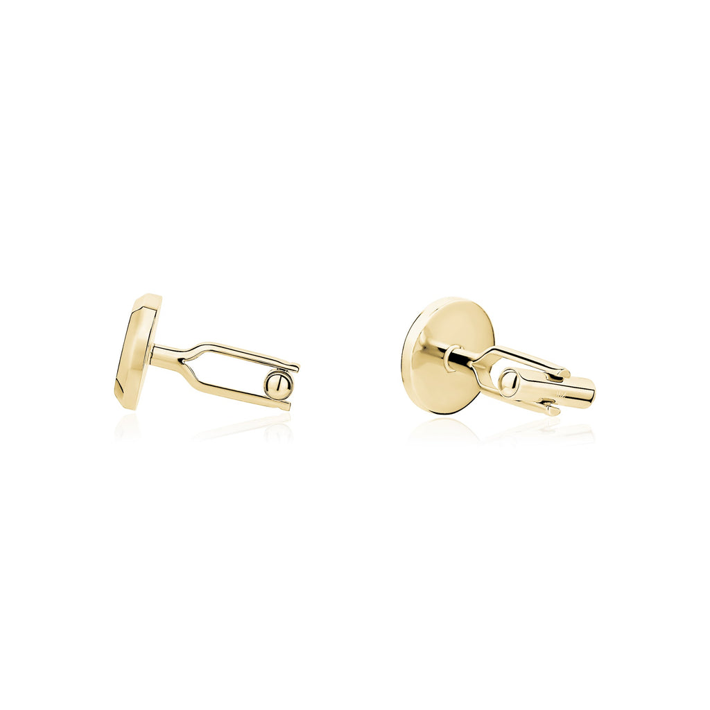 Round Beveled Edge Cufflinks