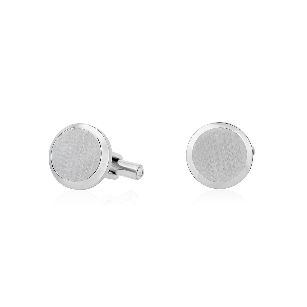 Round Beveled Edge Cufflinks