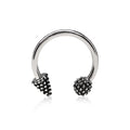 Textured Circular Barbell Ring