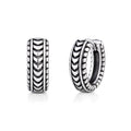 Vintage Pattern Huggie Earrings