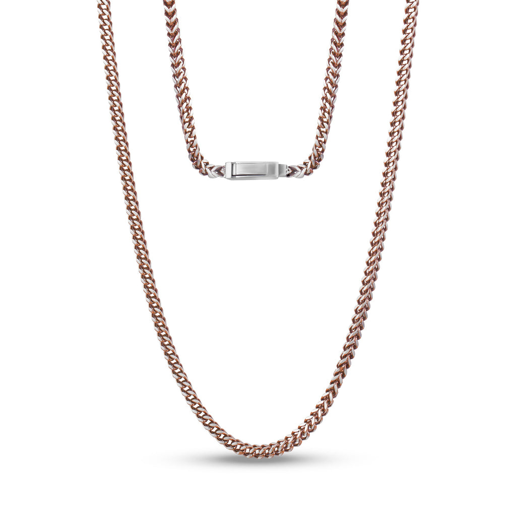 Coffee Brown Franco Link Chain