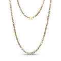 Two Tone Matte Oval Link Chain