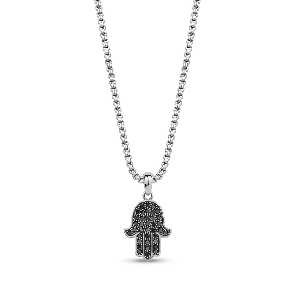 Stone-Set Hamsa Pendant