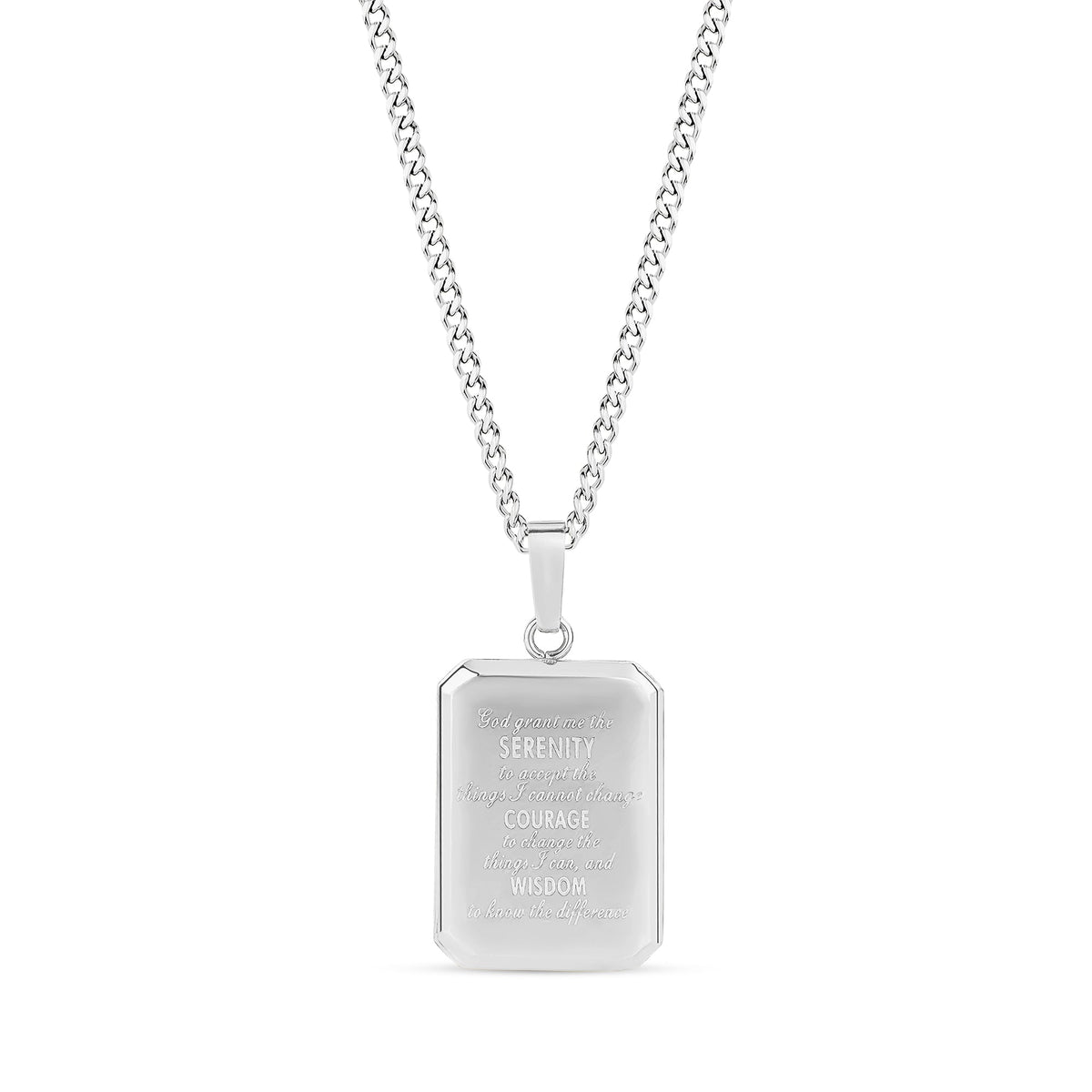English Serenity Prayer Dog Tag