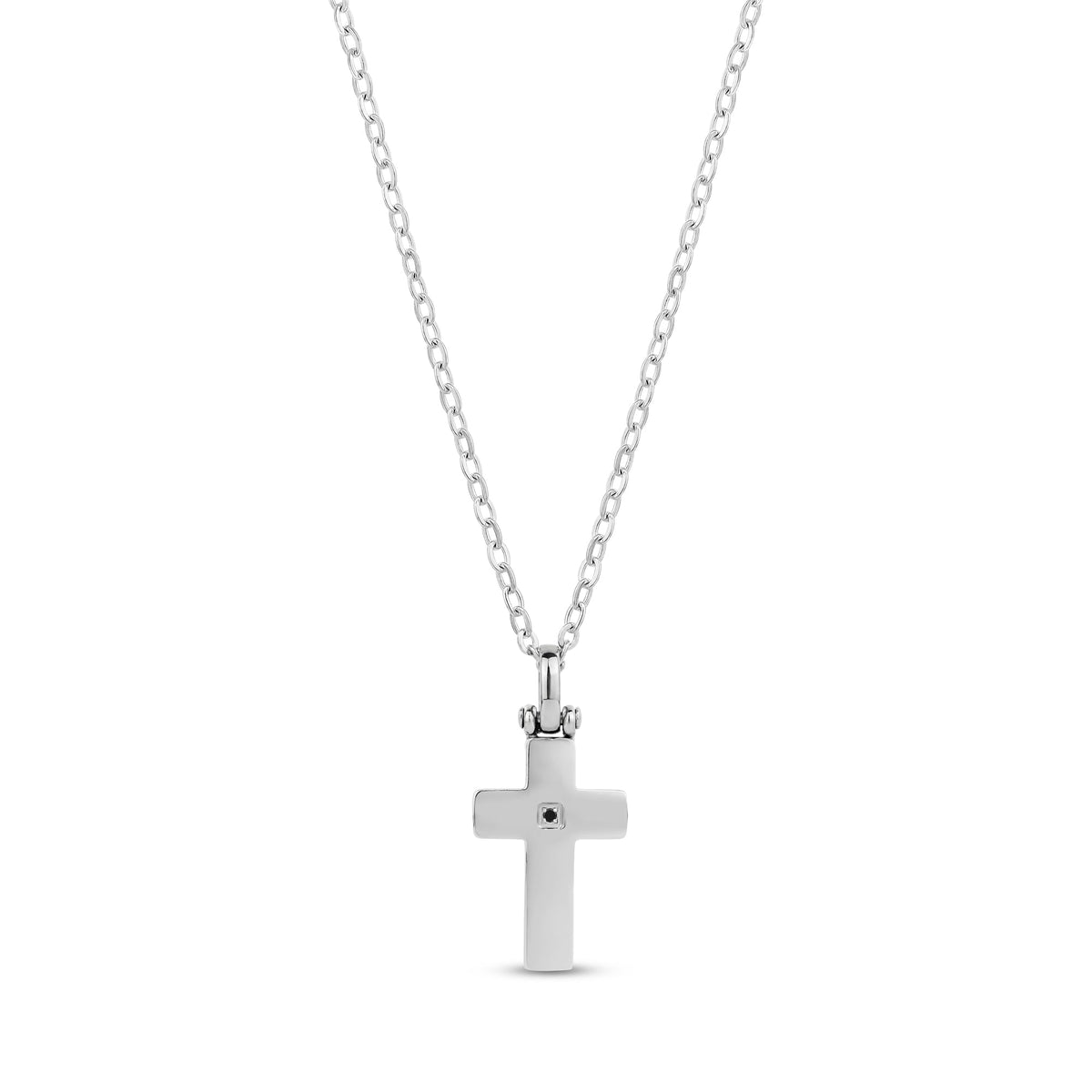 Black Stone Cross Pendant