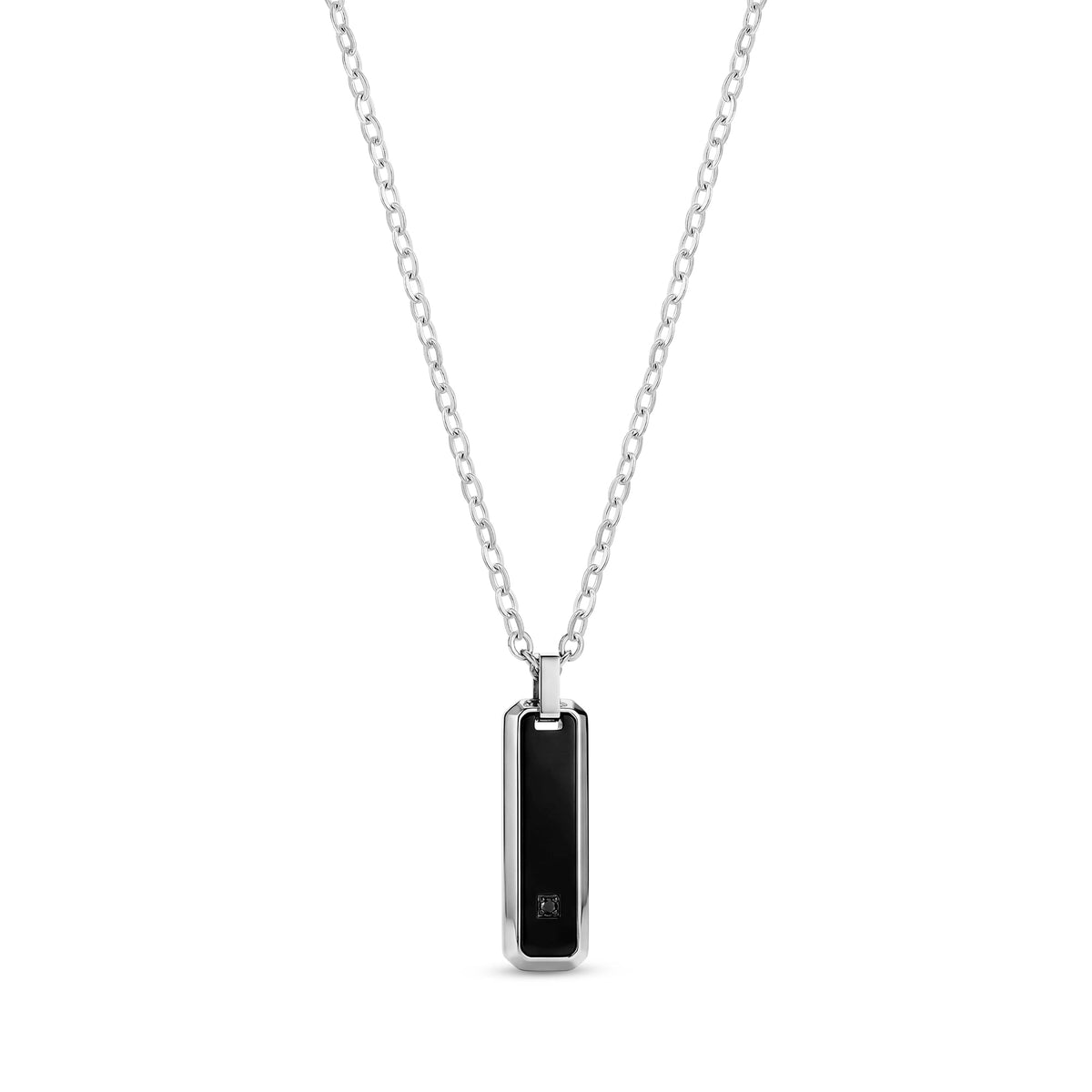 Black Stone Bar Pendant