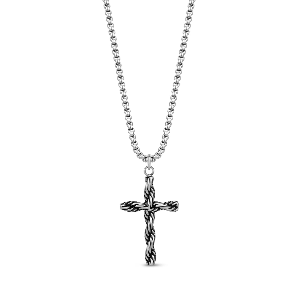 Twisted Rope Cross Pendant