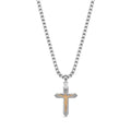 Two Tone Crucifix Pendant