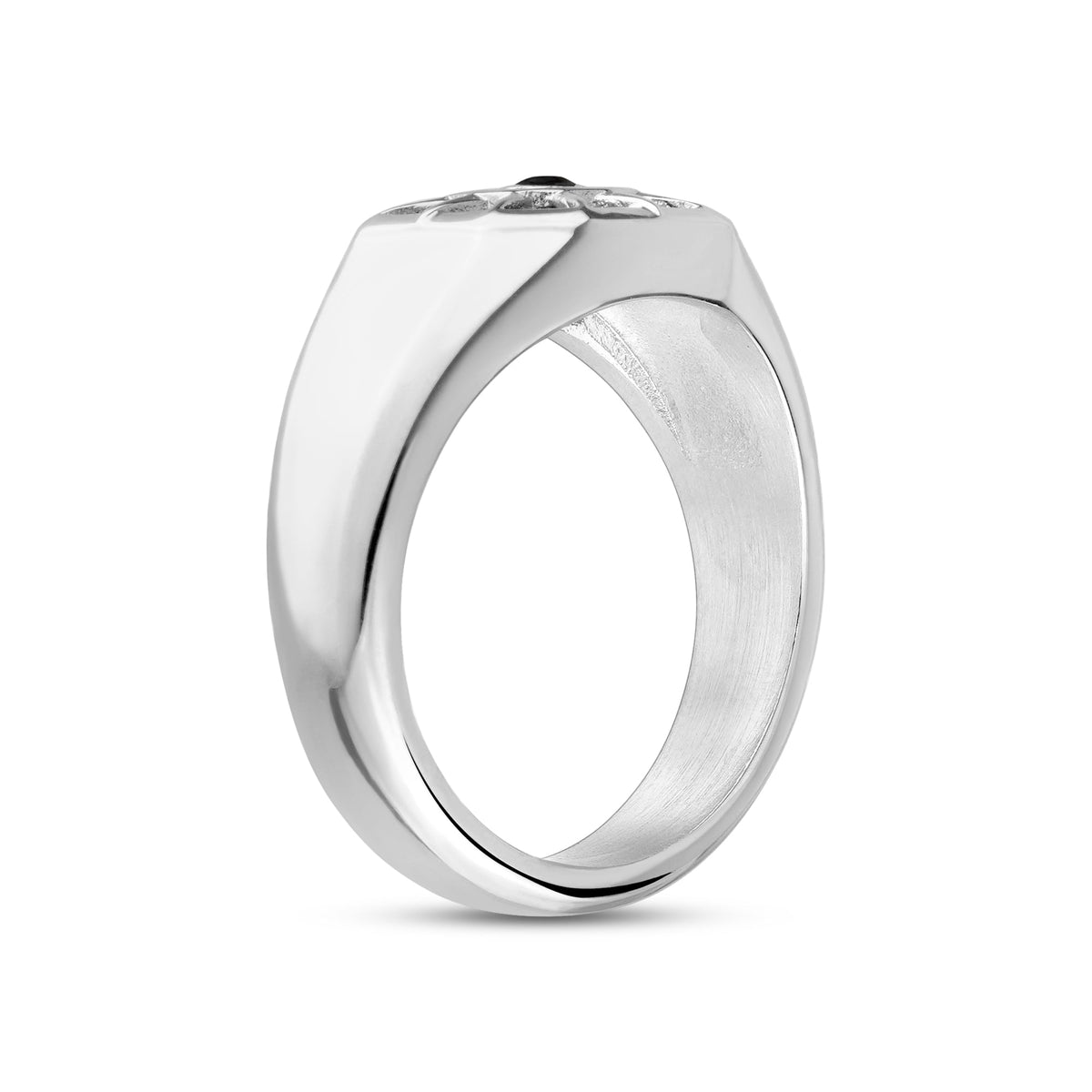 Modern North Star Signet Ring