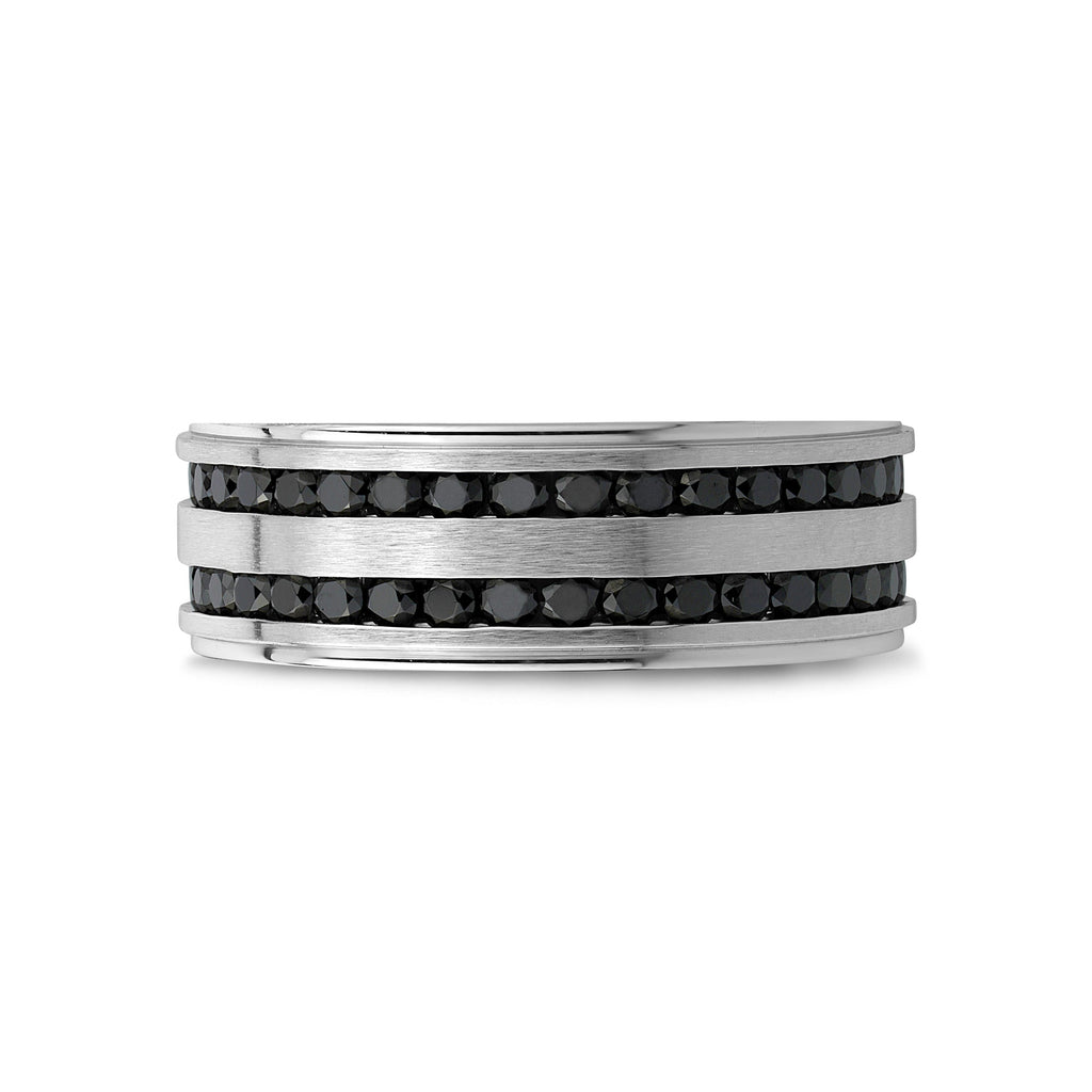 Double Row Black Stone Matte Band
