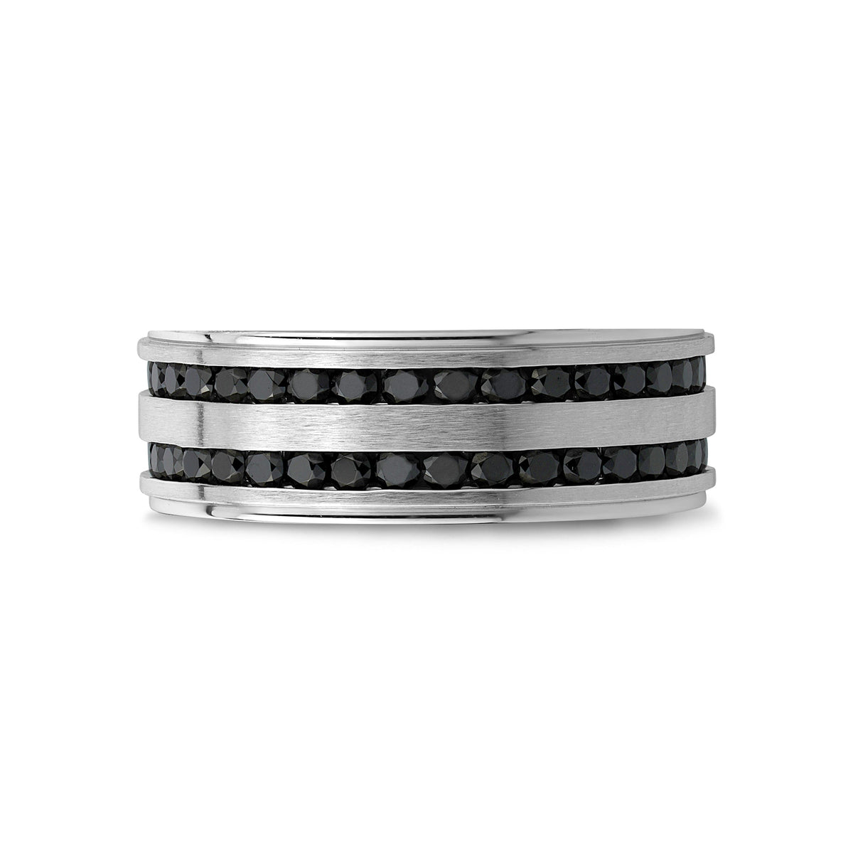 Double Row Black Stone Matte Band