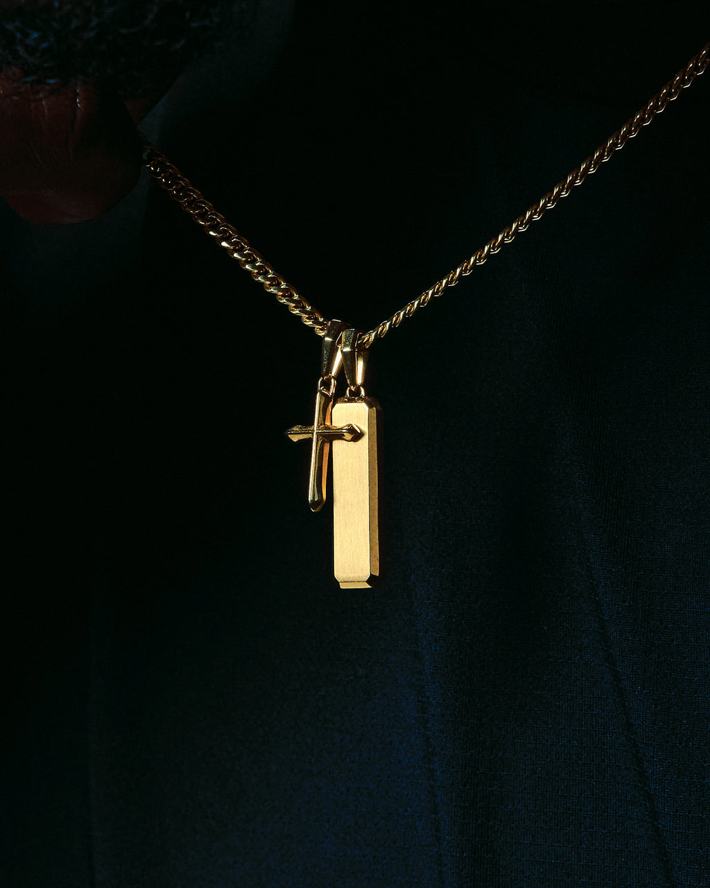 Architectural Cross Pendant