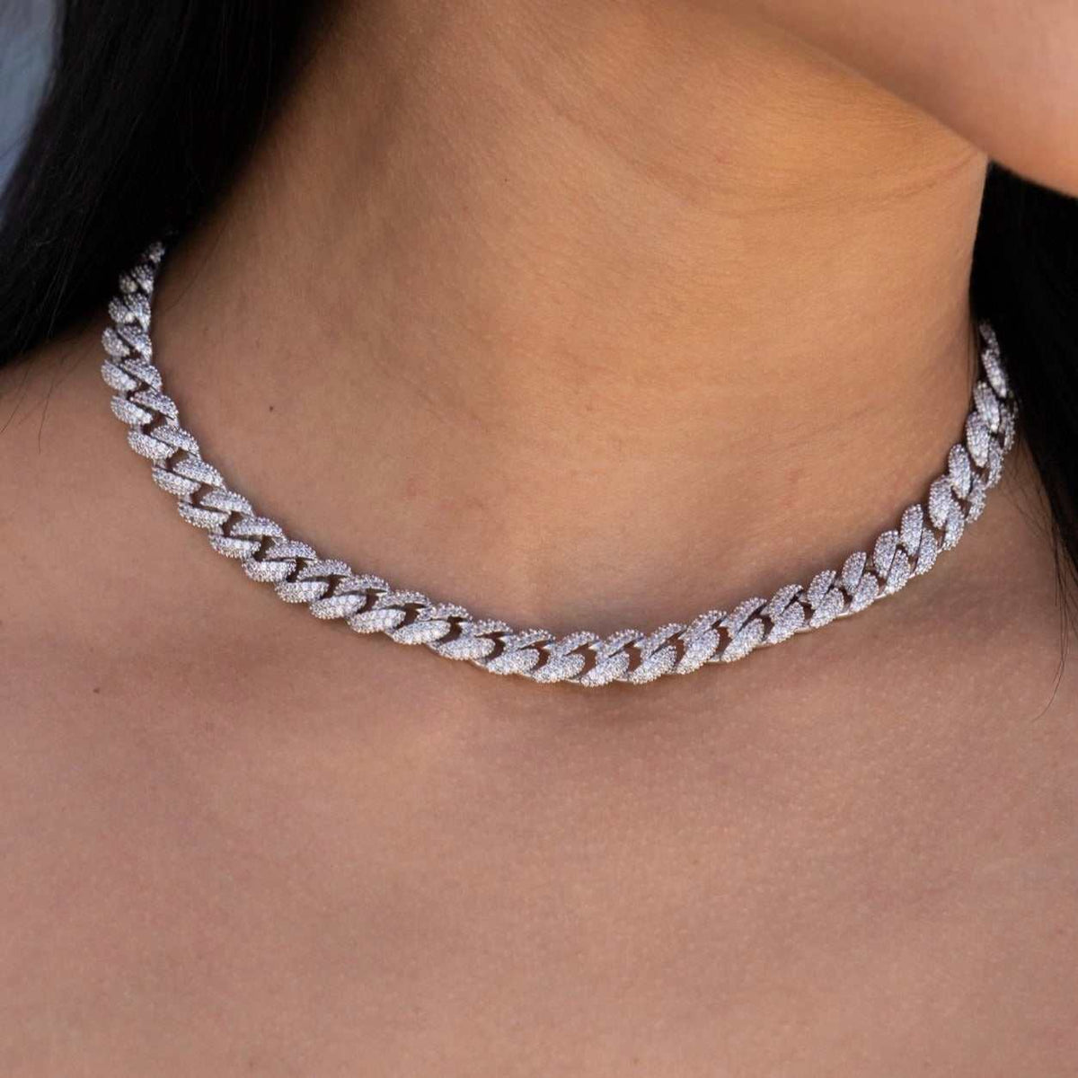 Diamond Cuban Necklace + Bracelet Bundle in White or Yellow Gold - 8.5mm