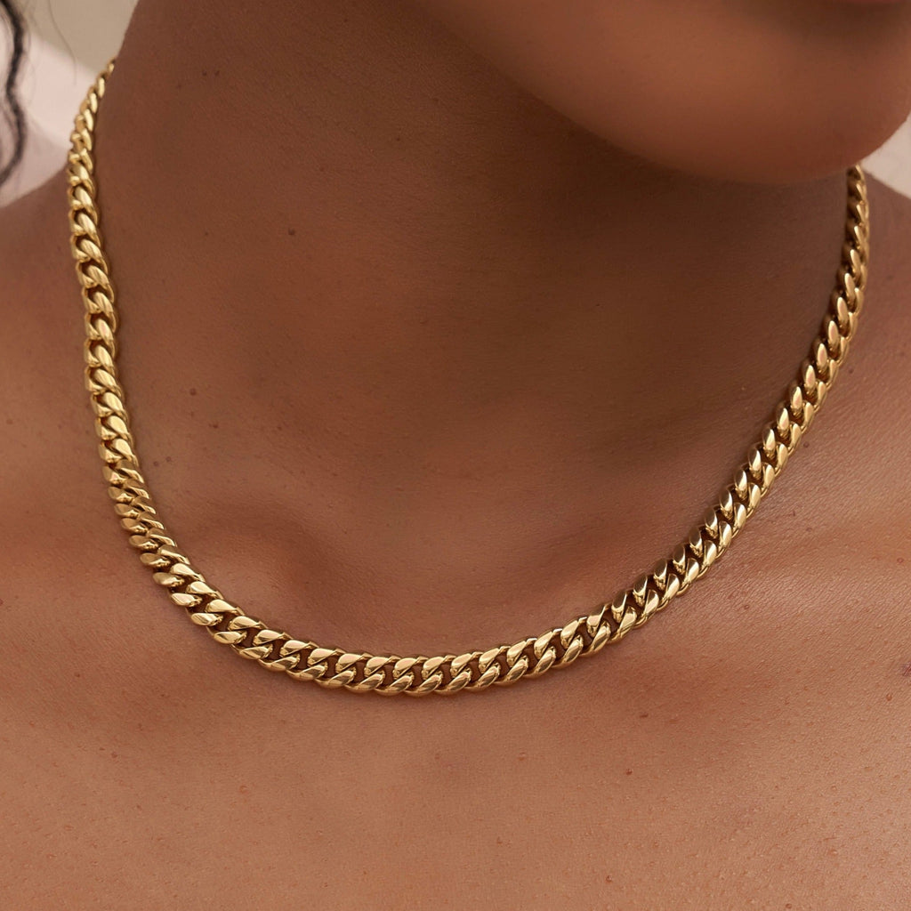 Solid Gold Miami Cuban Link Necklace (5mm)