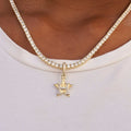 Houston Astros Micro Logo Pendant - Yellow Gold