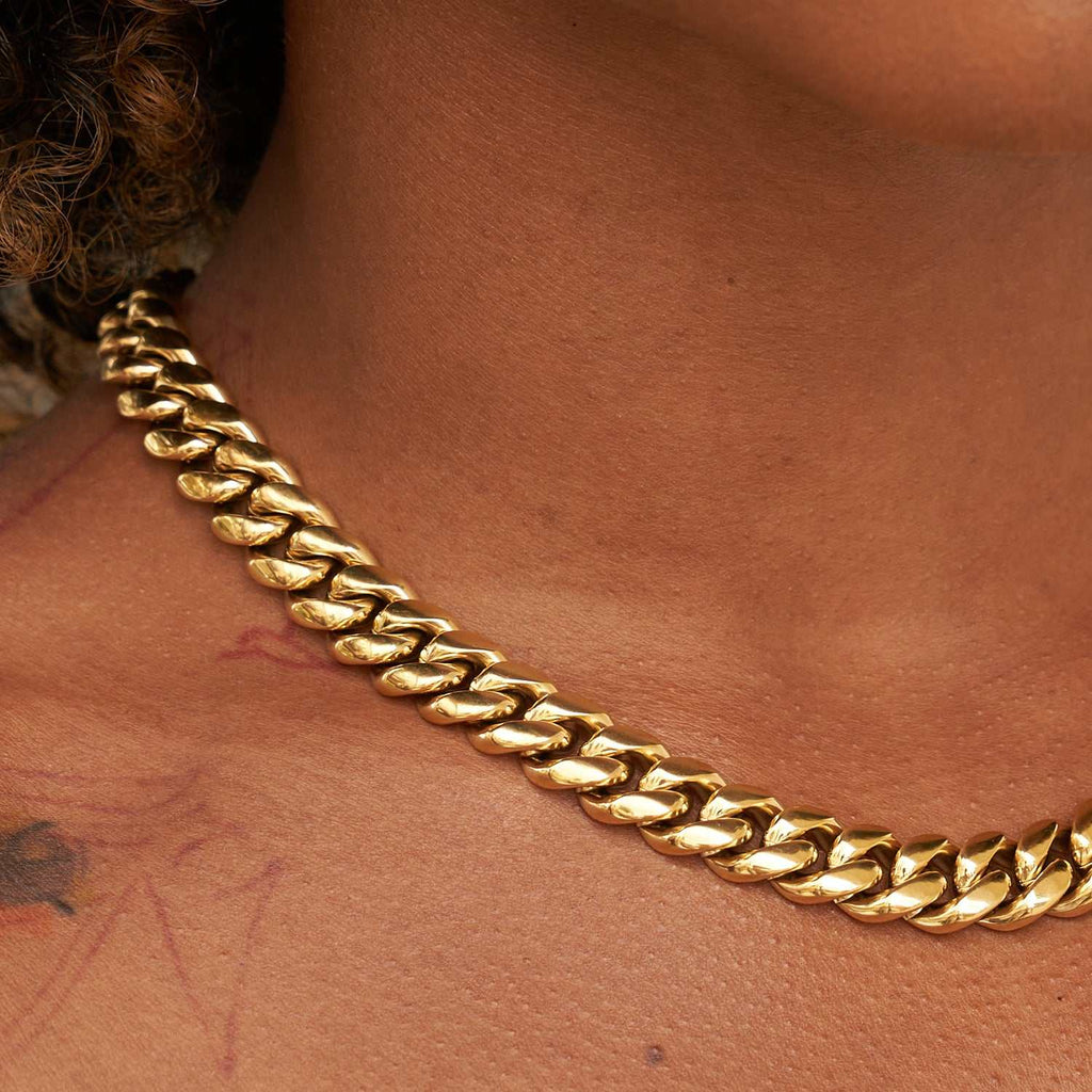GLD GLD Signature Cuban in Yellow Gold- 12mm