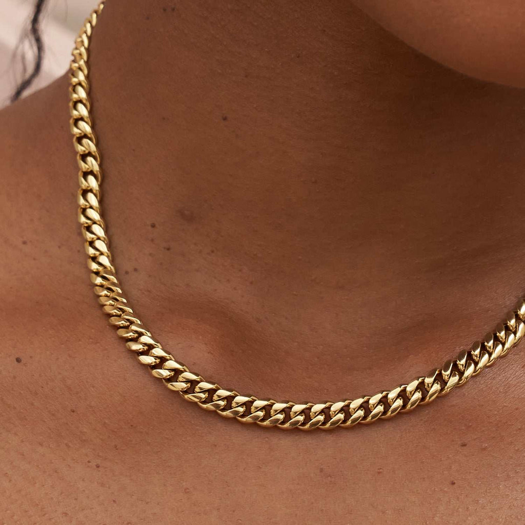 GLD Miami Cuban Necklace in Yellow Gold - 5mm