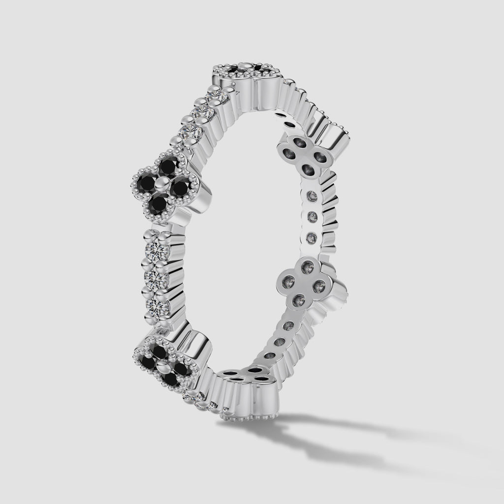 Black Clover Set - Chain + Bracelet + Ring