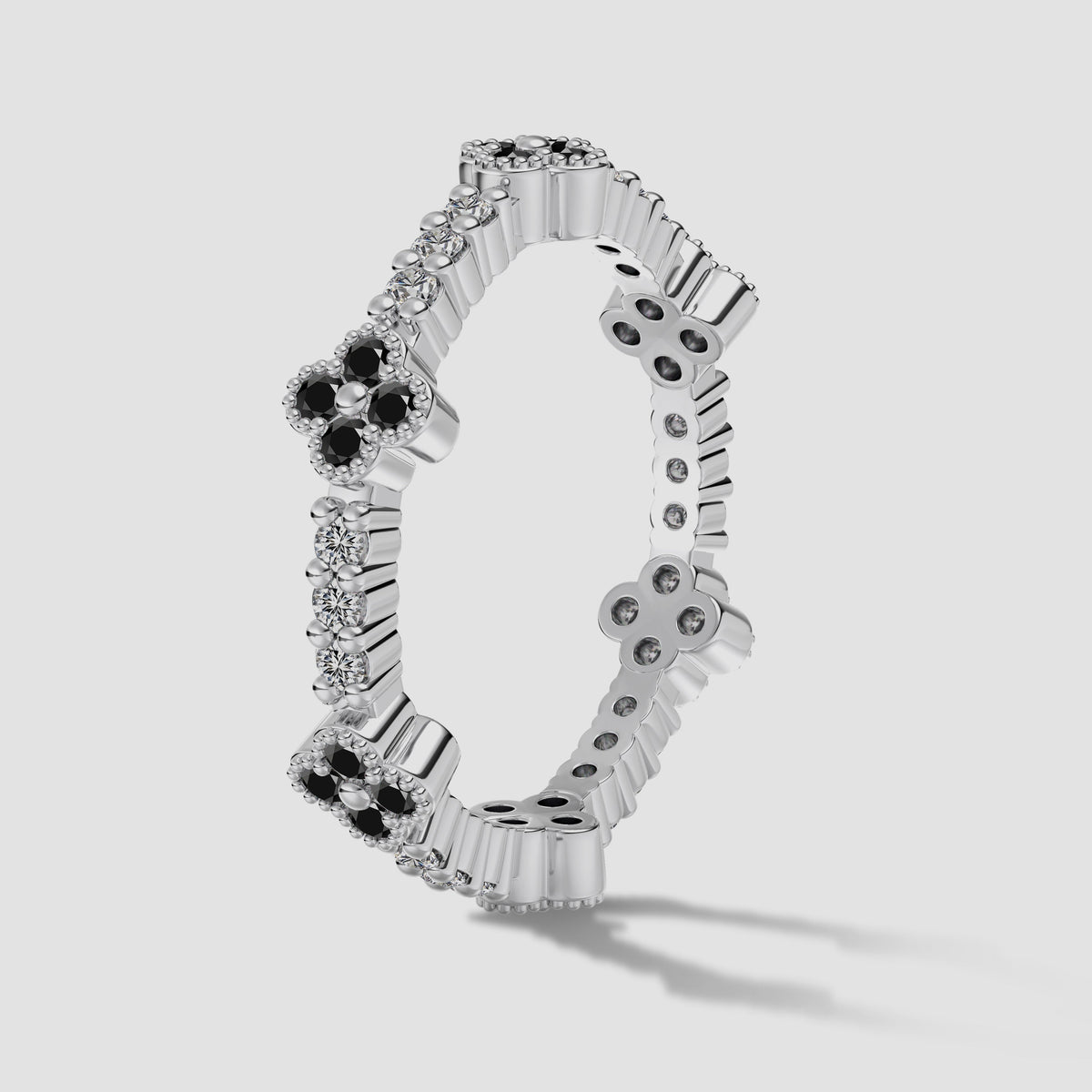 Black Clover Set - Chain + Bracelet + Ring
